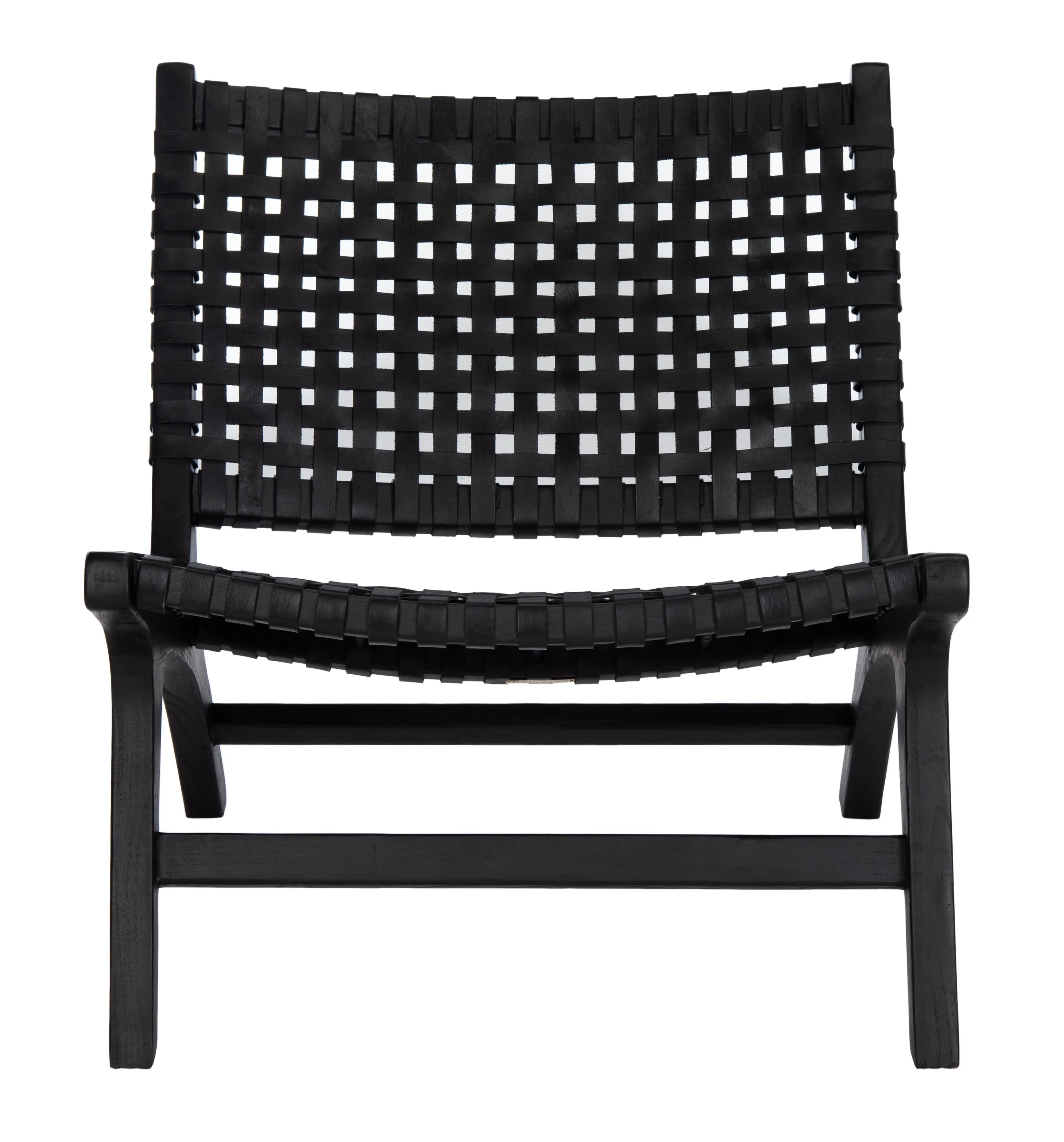 Black Leather Accent Chair T320082