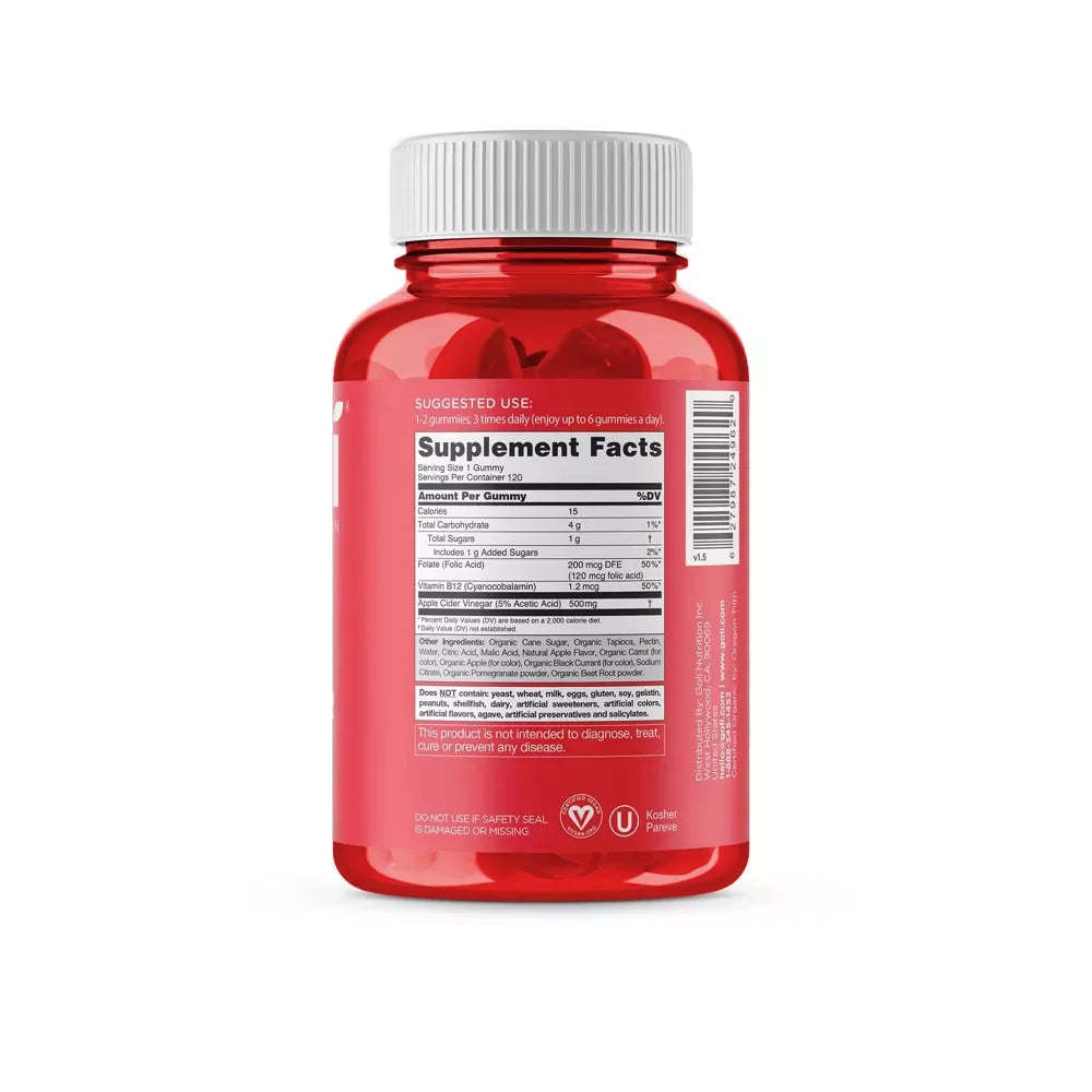 Apple Cider Vinegar Gummies, 120 Count A93291