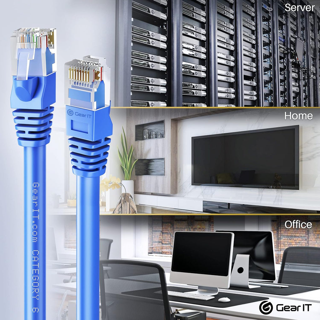 Cat 6 Ethernet Cable 1.5 ft 50-Pack Blue X728