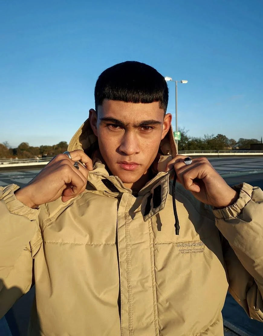 Beige Puffer with Hood G400