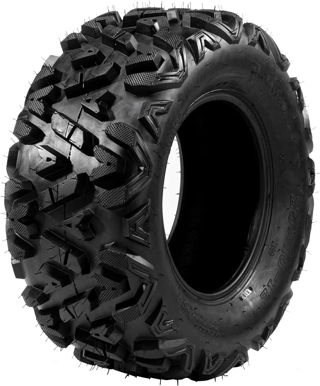 Set of 2 25x10-12 ATV UTV Tires All-Terrain 6 Ply Tubeless F1305