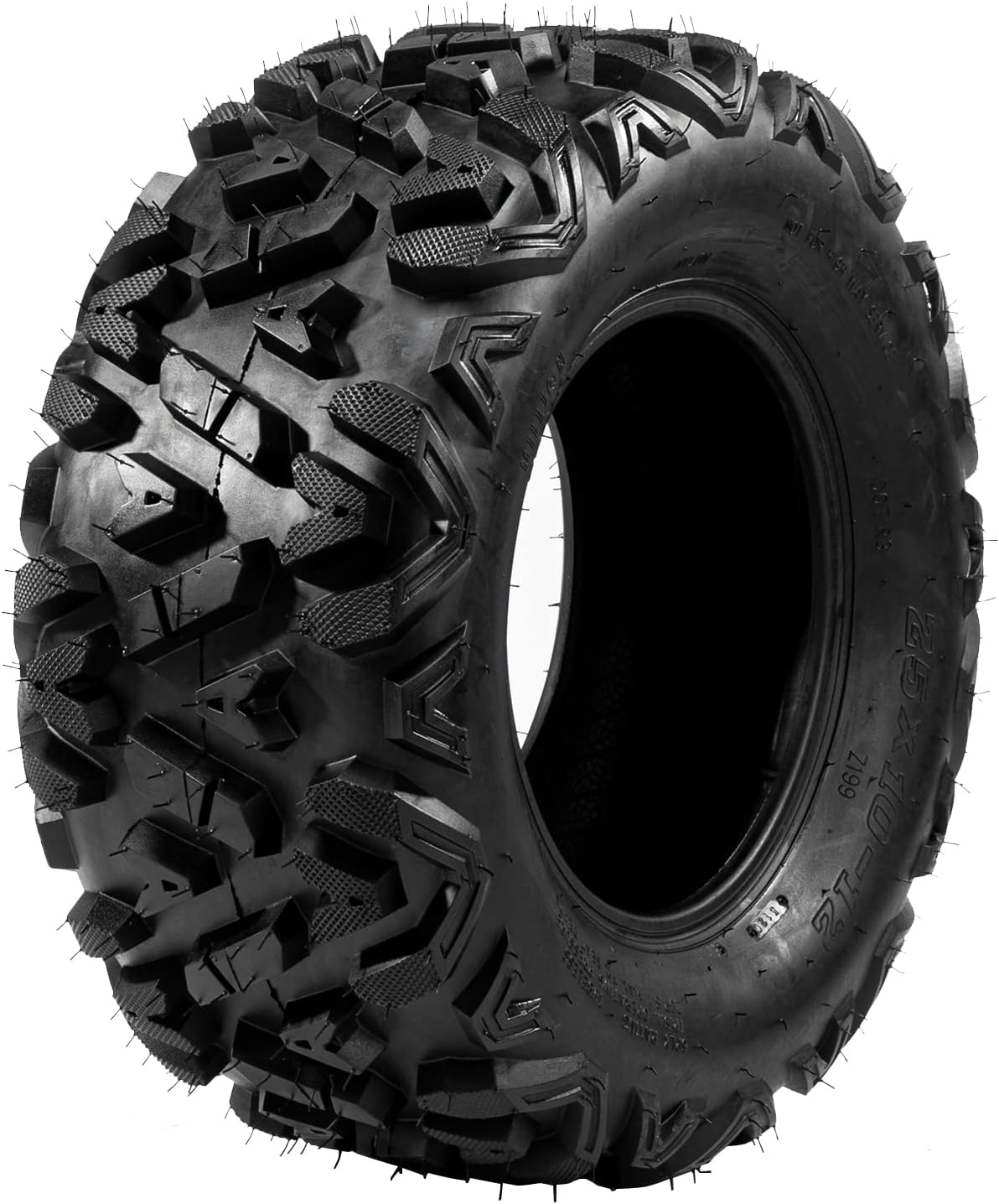 Set of 2 25x10-12 ATV UTV Tires All-Terrain 6 Ply Tubeless F1305