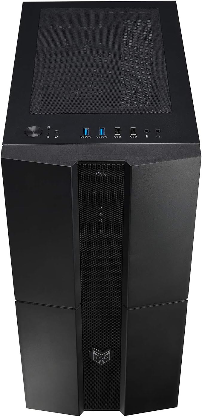 ATX Mid Tower PC Gaming Case with Tempered Glass Side Panel D5809