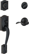 Aged Bronze Front Entry Handleset with Deadbolt Q214562