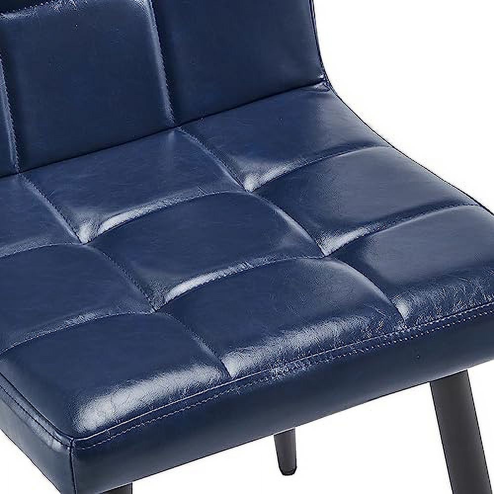 Faux Leather Dining Chairs Set of 4 with Metal Legs M2473