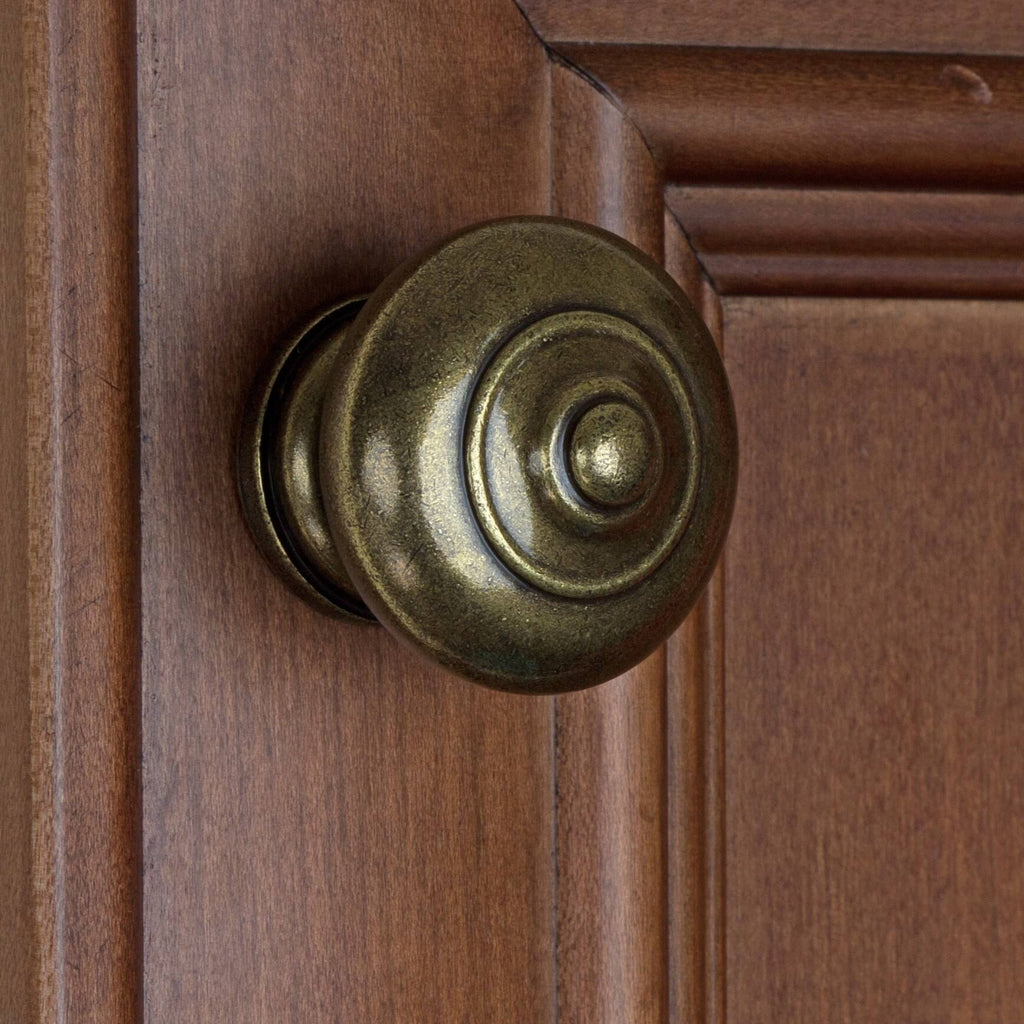 Antique Brass Round Ring Mushroom Cabinet Knobs (Pack of 25) Y1144