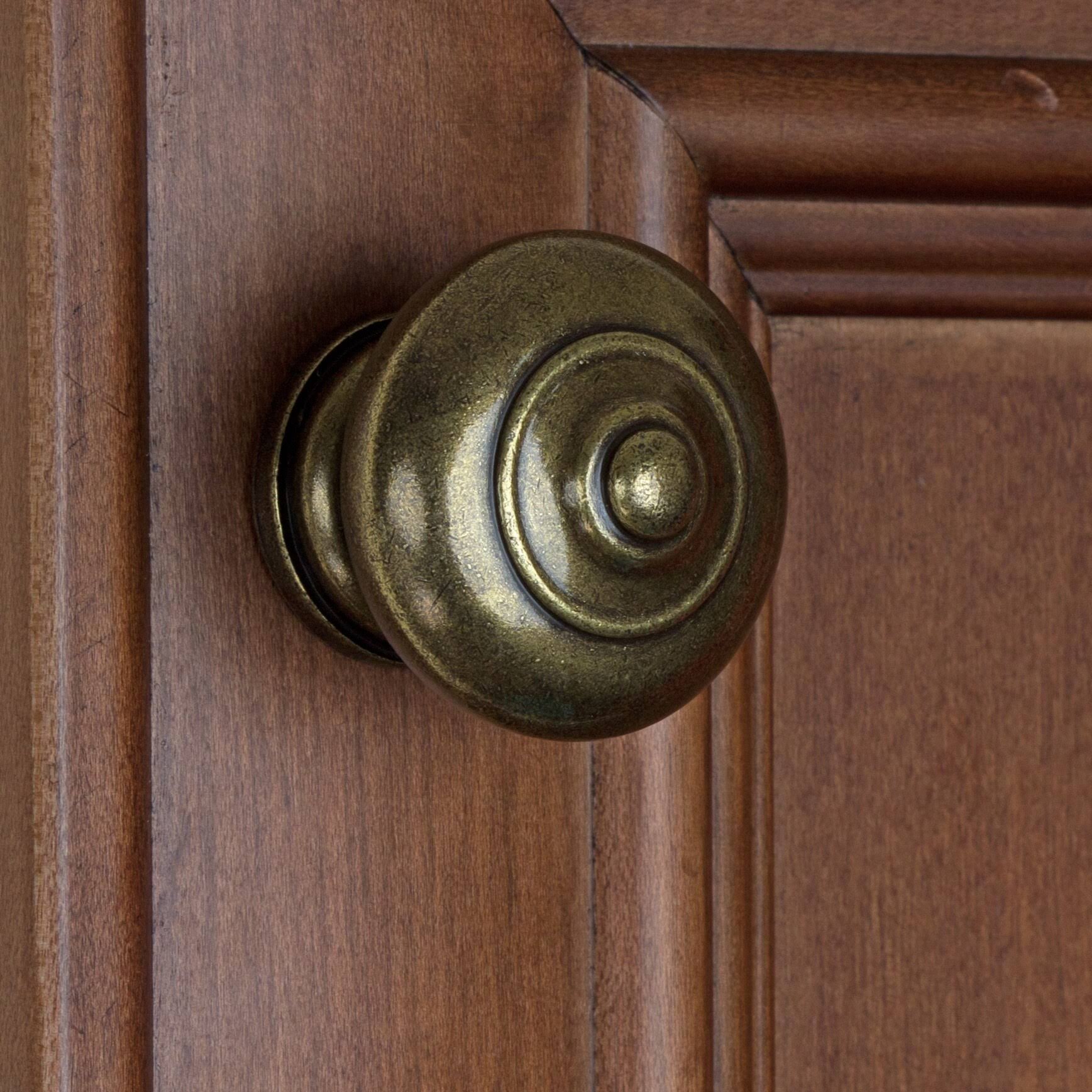 Antique Brass Round Ring Mushroom Cabinet Knobs (Pack of 25) Y1144