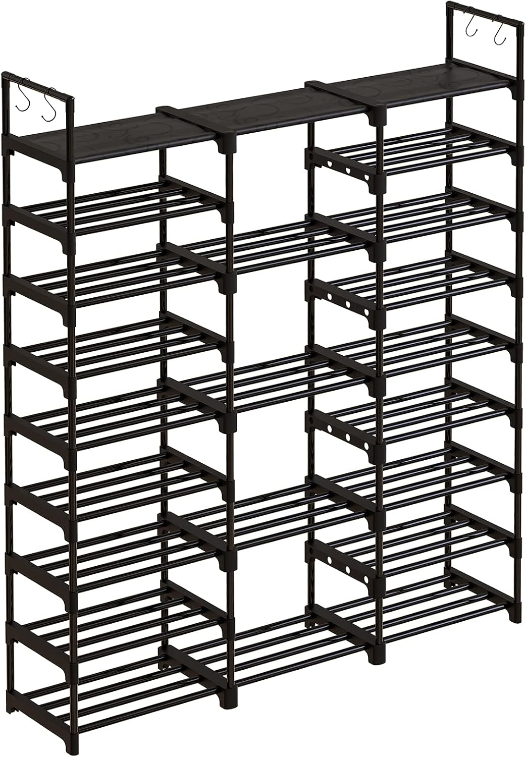 9 Tiers Shoe Rack Black L16765