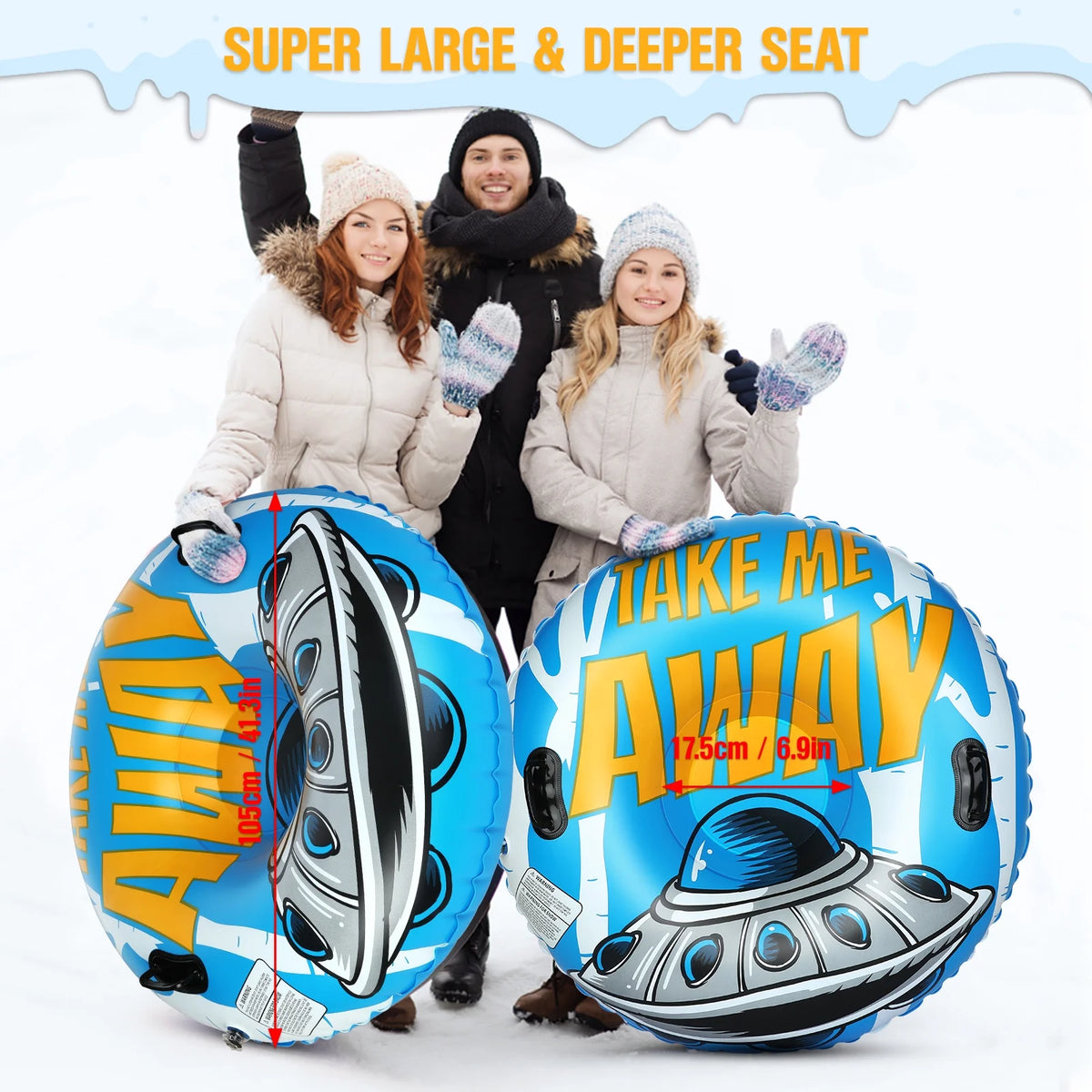 47 Inch Inflatable Snow Sled L302