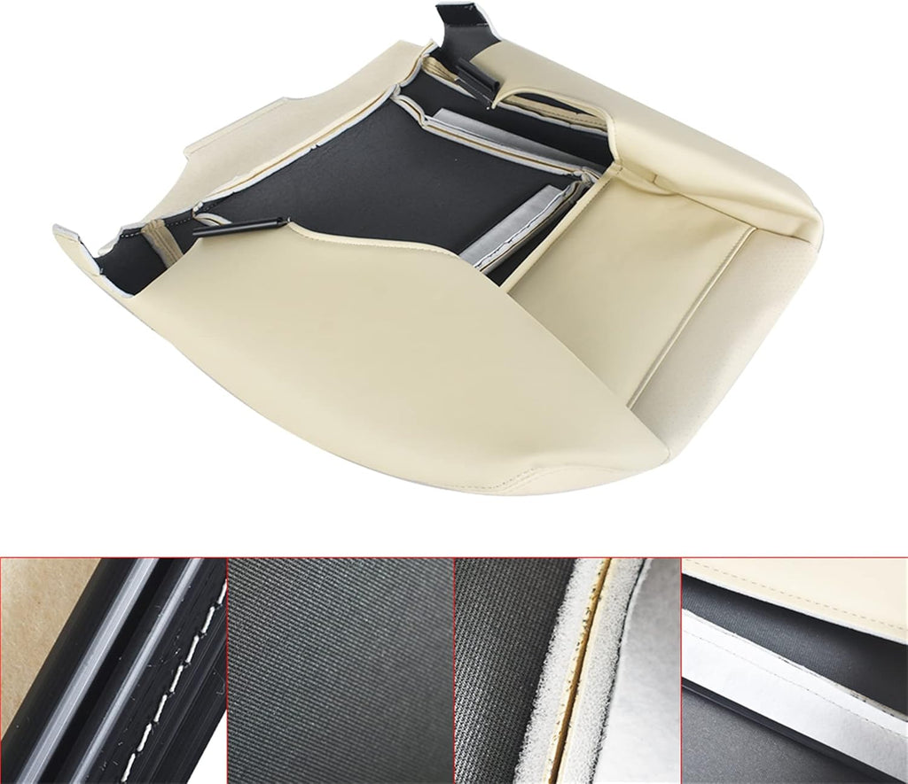 Leather Seat Cover Driver Side Bottom Tan Replacement Pack of 2 Z12591
