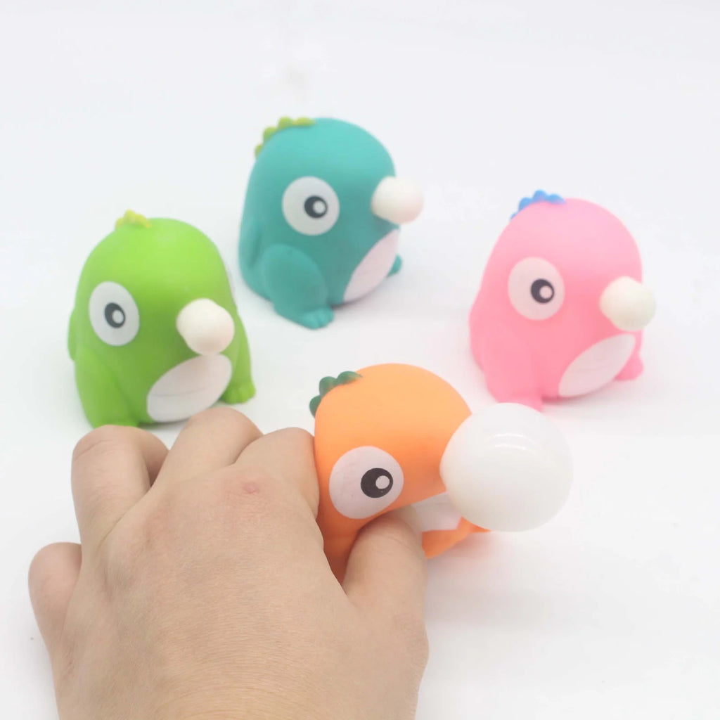 Dinosaur Squeeze Toy Blowing Balloon Soft TPR Stress Relief Toy E656885
