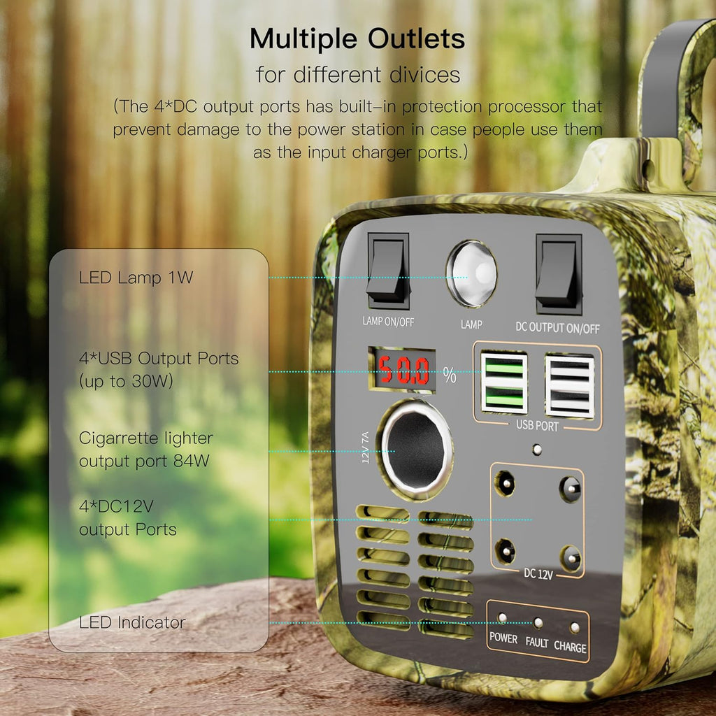 Portable Power Station 500W, 288Wh Solar Generator with AC Outlets G5501