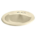 Bone Round Drop-In Bathroom Sink P363