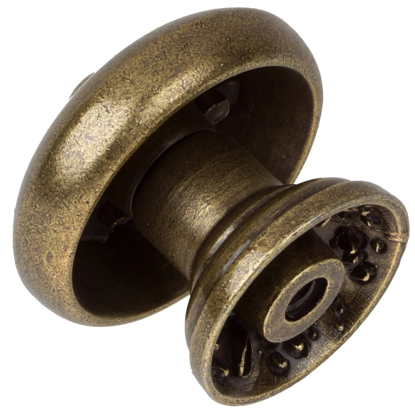 Antique Brass Round Ring Mushroom Cabinet Knobs (Pack of 25) Y1144