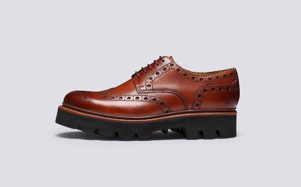Tan Leather Brogues Lace-ups M626