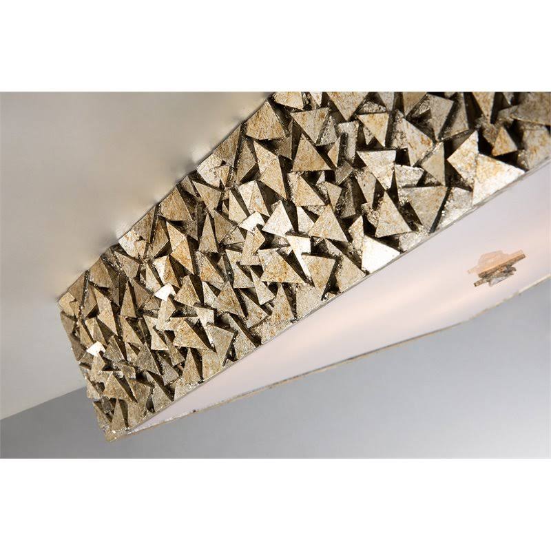 Mosaic Square 3-Light Flush in Silver M3914