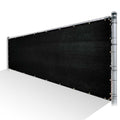 Black Privacy Fence Screen HDPE Mesh Netting with Reinforced Grommets W5771