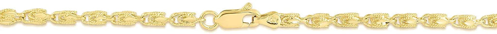10k Yellow Gold 3mm Solid Turkish Rope Chain Necklace V530641