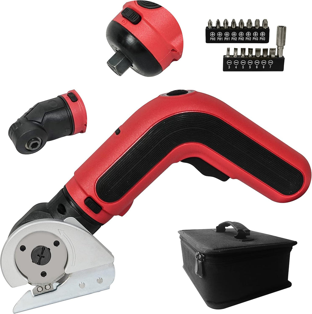 Cordless Electric Scissors Screwdriver 3.6V Rechargeable Power Multitool Pack of 2 F427672