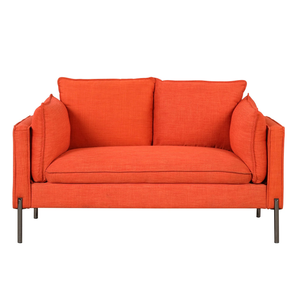Linen Fabric Loveseat Couch W830297