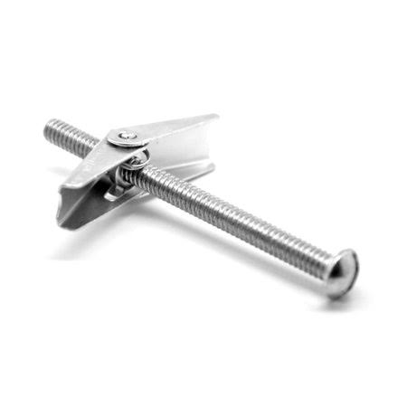 1/4 inch-20 x 3 inch Coarse Thread Toggle Bolt Combo Round Head Low Carbon Steel Zinc Plated Pk 50 X98209