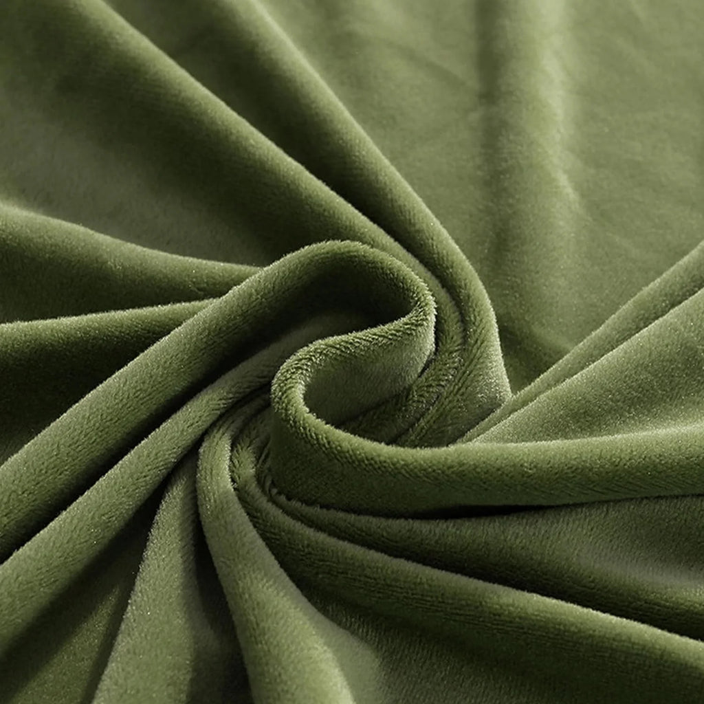 Olive Green Velvet Club Chair M7454
