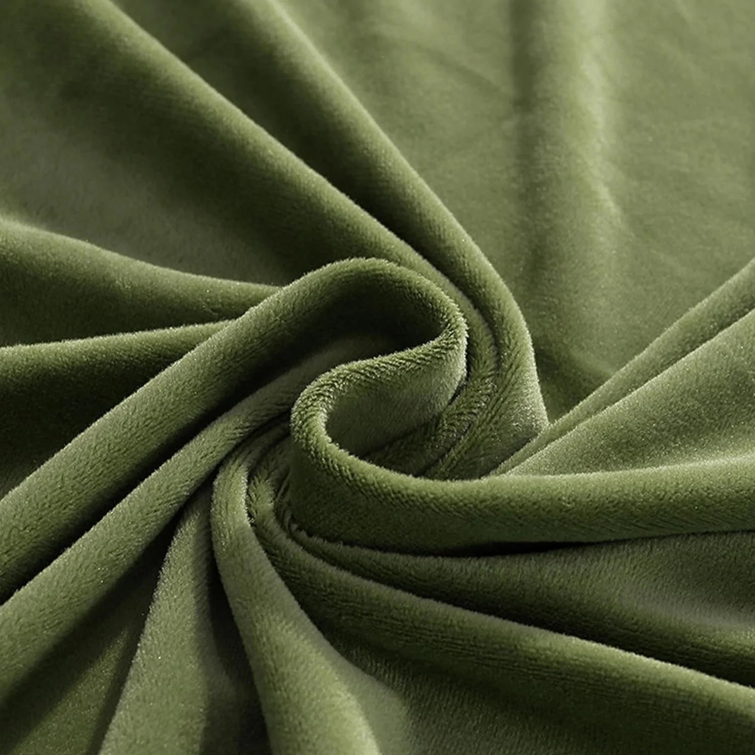Olive Green Velvet Club Chair M7454