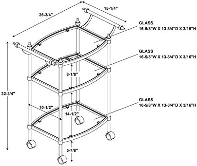 Metal Bar Cart in Chrome E445228