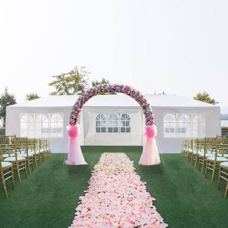 White 10' x 30' Canopy Tent with 7 Side Walls X678