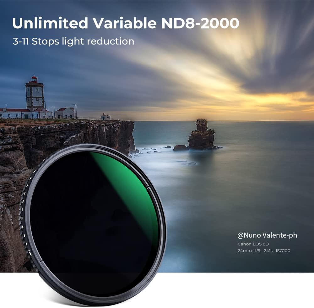 52mm Variable Neutral Density Filter ND8-ND2000, Pack of 2 A192289