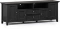 72 inch Solid Wood TV Media Stand with Storage Shelves and Cabinets Q466420