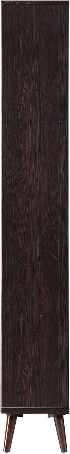 Walnut Finish Faux Wood Bookcase Y22568