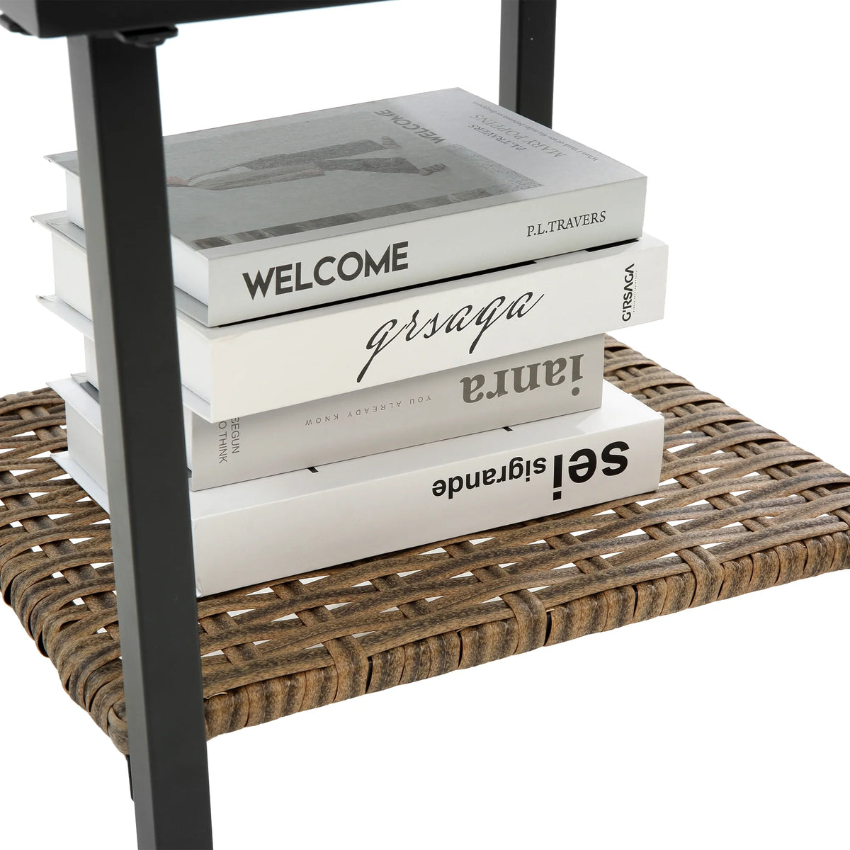 Grey Rattan Rocking Chair Set of 3 S876