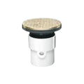 3x22 or 4x22 ABS Adjustable Cleanout with Brass Cover and Round Ring E882