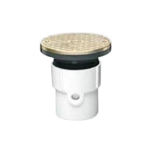 3x22 or 4x22 ABS Adjustable Cleanout with Brass Cover and Round Ring E882