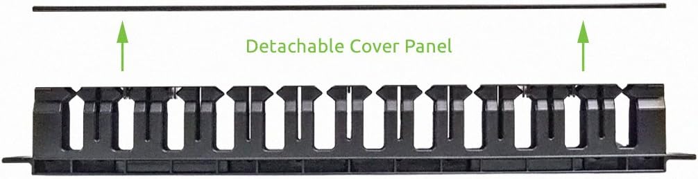 Black 2-Pack Rack Mount Cable Management Panel J5520