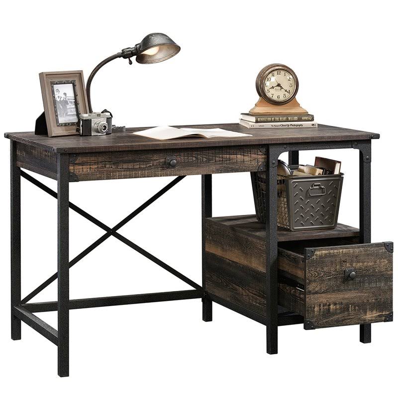 Carbon Oak and Black Writing Desk R828
