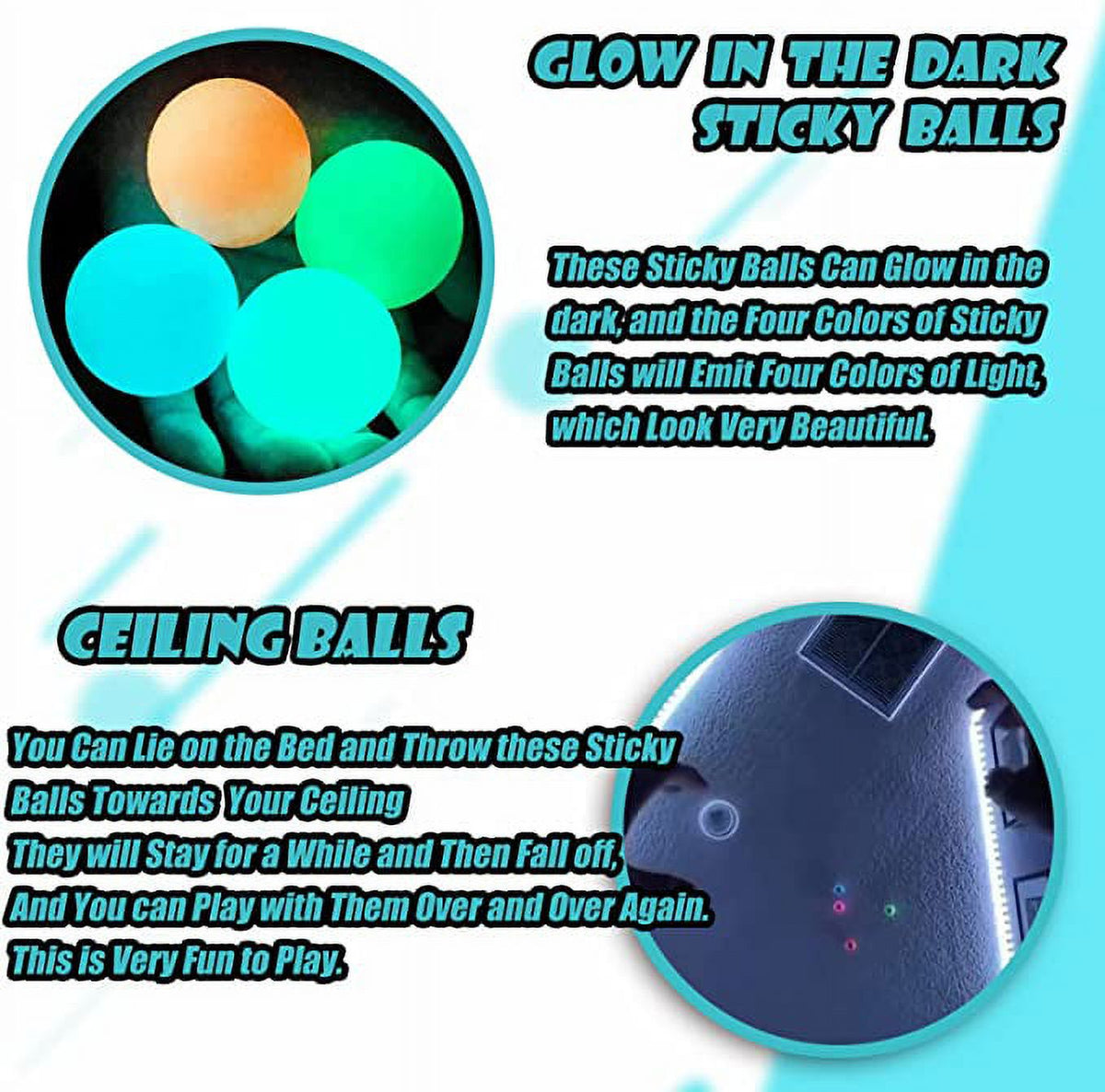 Glow in the Dark Sticky Balls R226