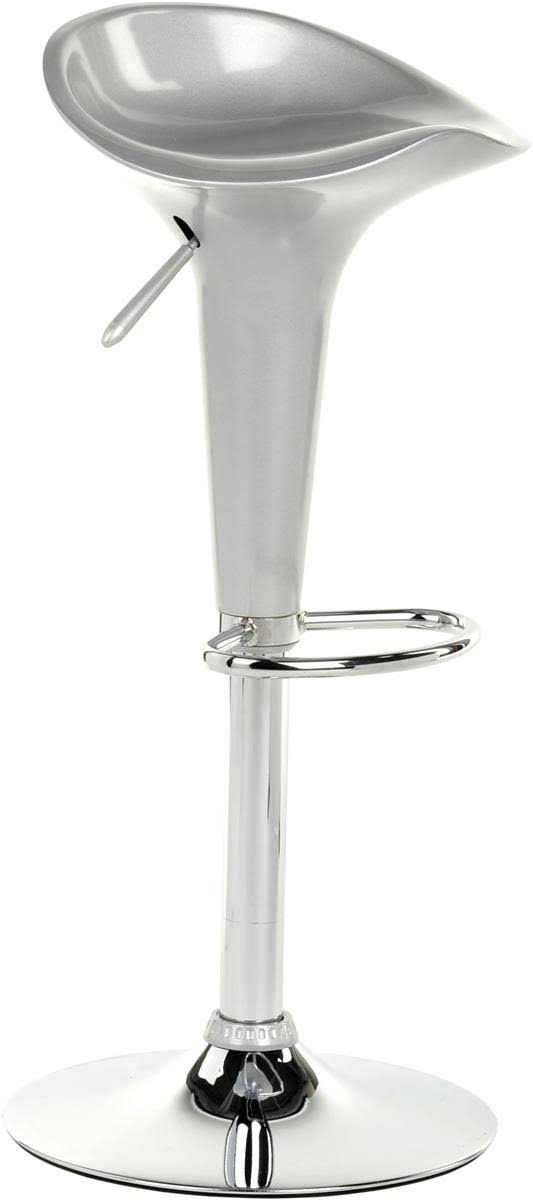 Silver Bar Stool with Adjustable Height O398