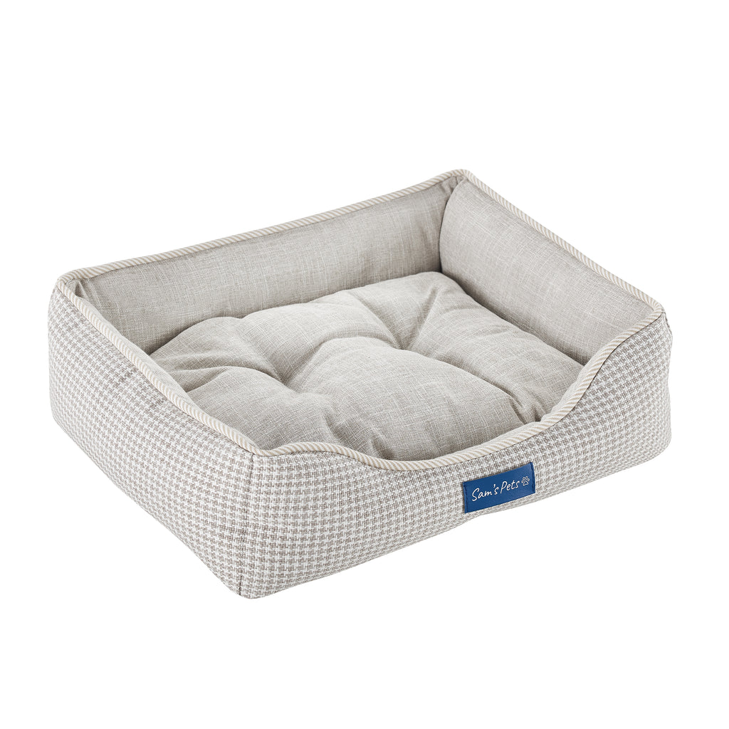 Brown Plaid Dog Bed J976