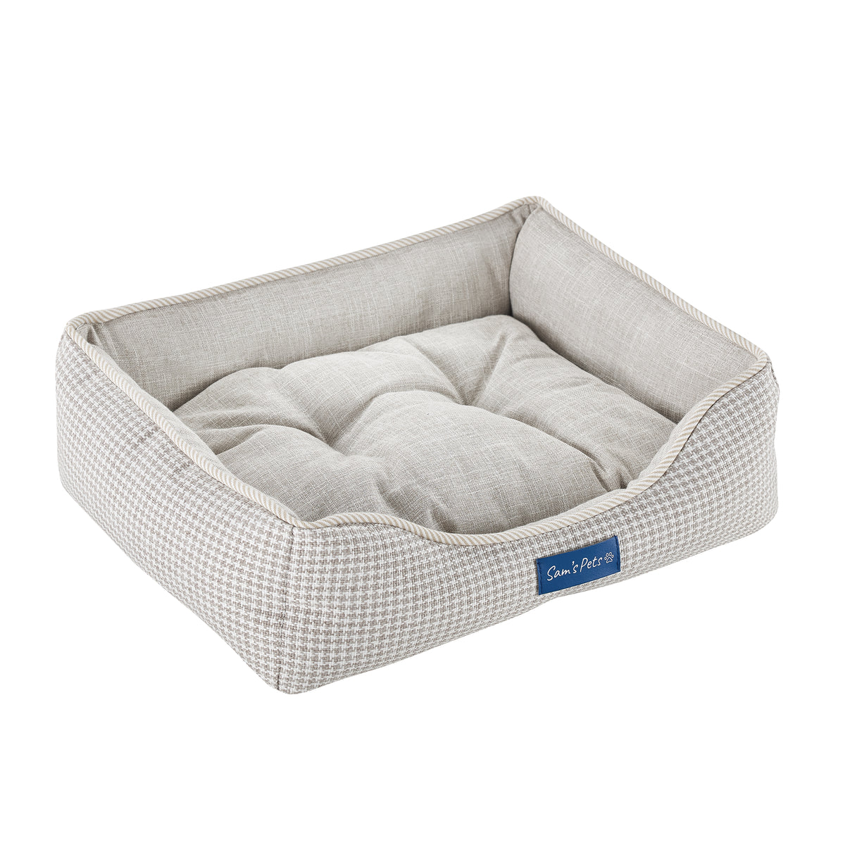 Brown Plaid Dog Bed J976