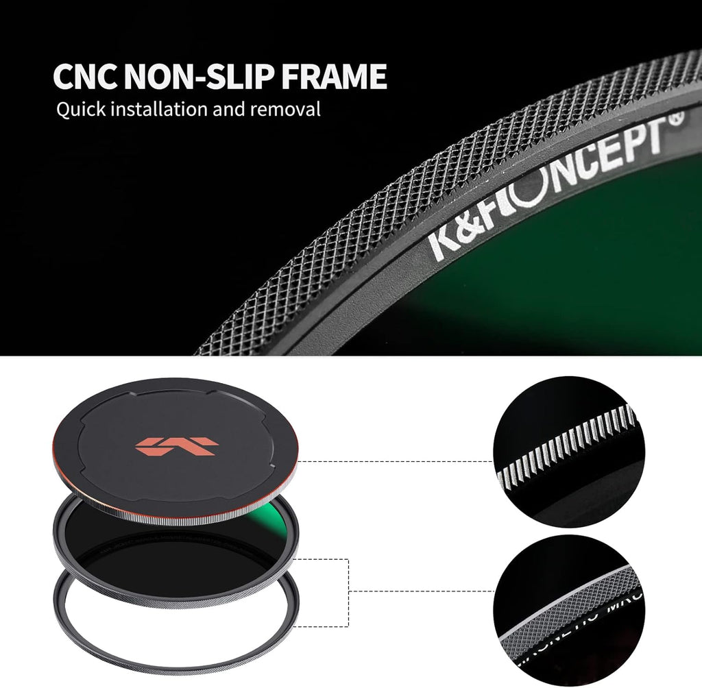 55mm Magnetic ND64 Lens Filter 6-Stop Fixed Neutral Density Filter Pack of 2 M8782