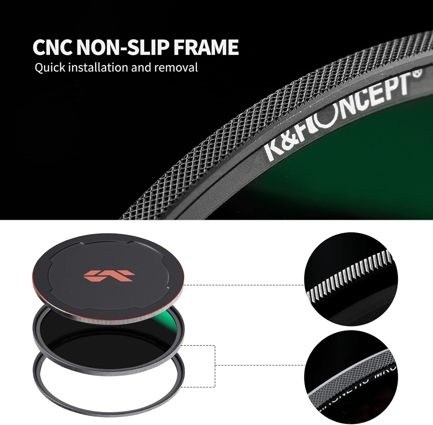55mm Magnetic ND64 Lens Filter 6-Stop Fixed Neutral Density Filter Pack of 2 M8782