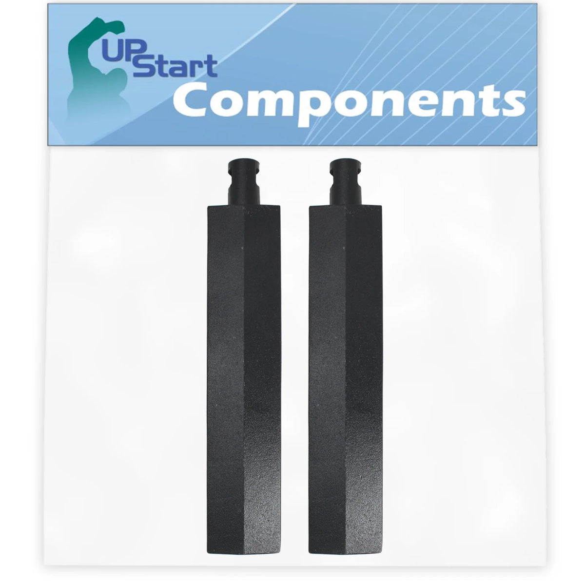 2-Pack BBQ Gas Grill Tube Burner Replacement Parts, Cast Iron Pipe Burners 15 3/4" W196