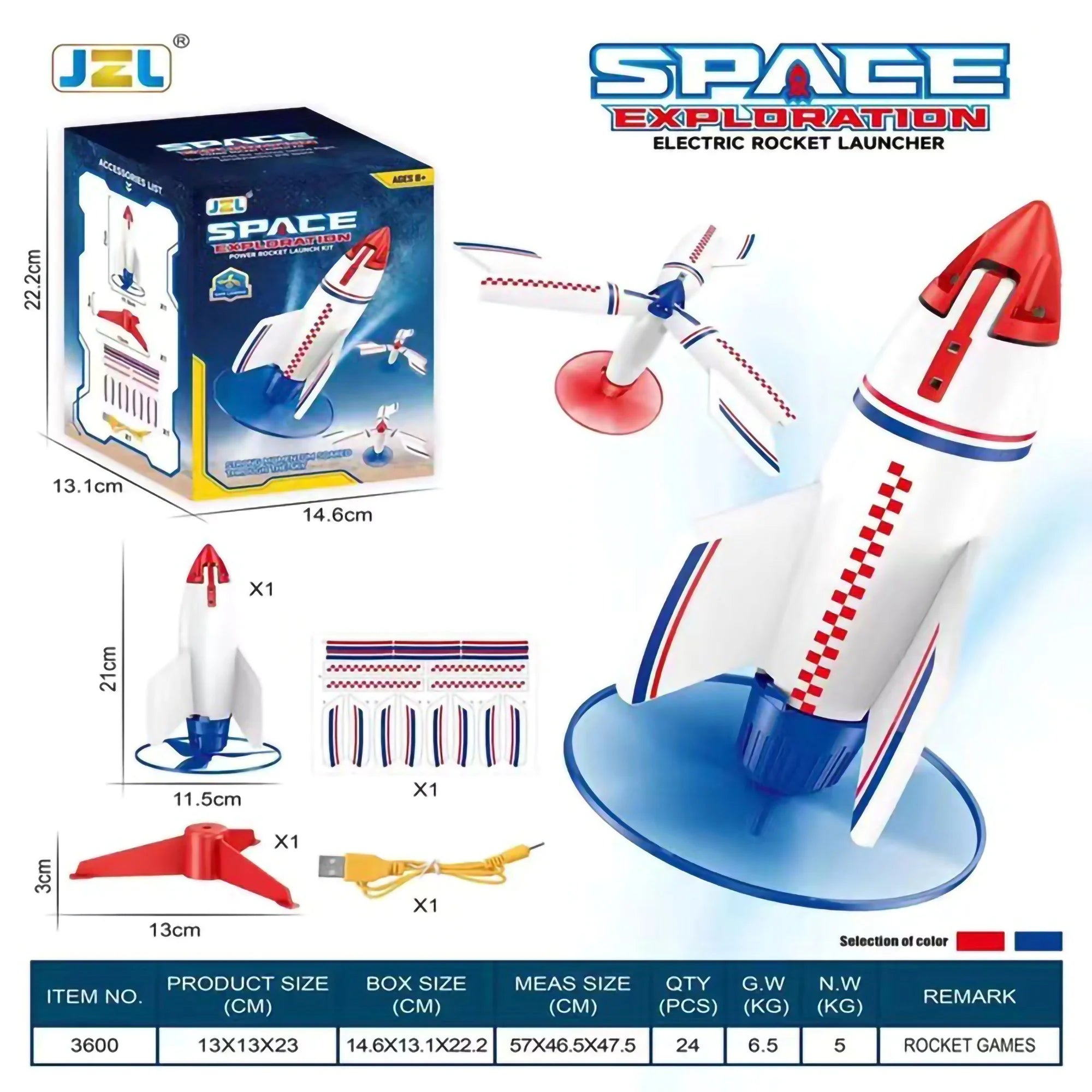 Self-Launching Air Rocket Outdoor Toy D4740