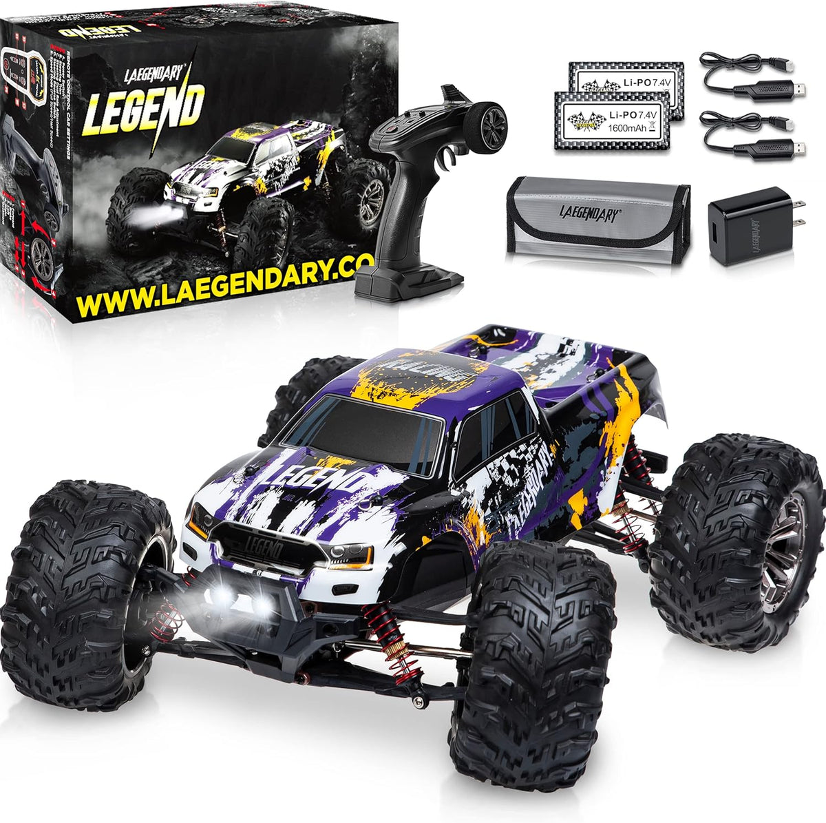 Purple Yellow 4x4 Off Road RC Car X9785