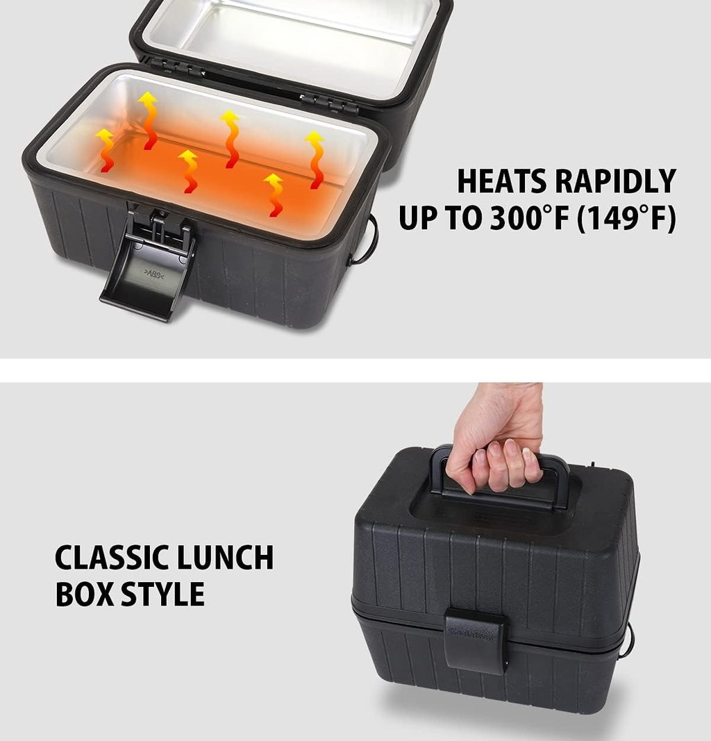 Black 1.6 Qt Heating Lunch Box Stove Pack of 2 T79231