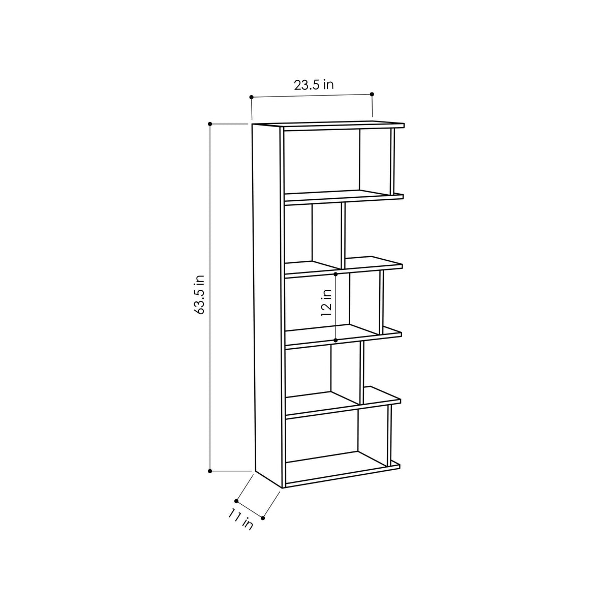 Mocha Ivory Bookcase S491819