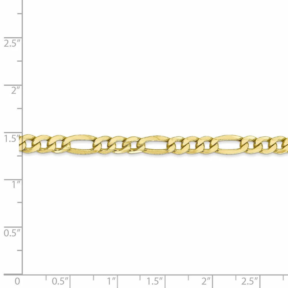 10kt Yellow Gold 20 inch Figaro Chain with Lobster Clasp O939556
