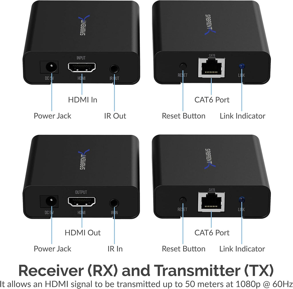 4K HDMI Extender Over CAT6 (60 Meters / 200 feet) J849